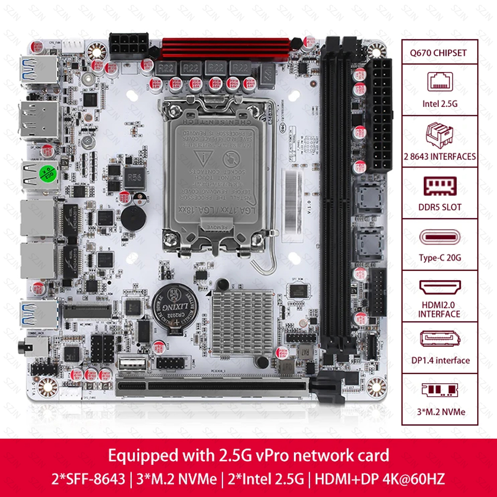 Q670 ITX NAS Motherboard Kit,  - Office Tech Products avis et prix