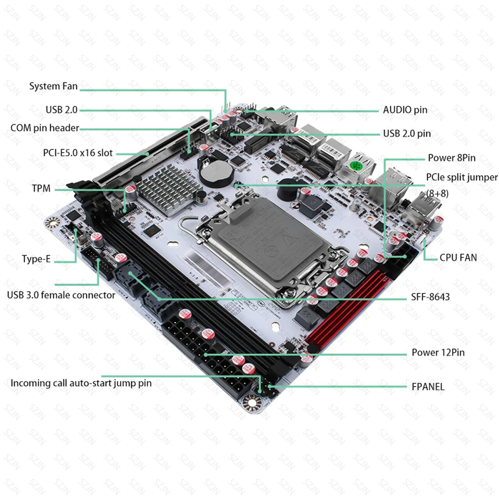 Q670 ITX NAS Motherboard Kit,  - Office Tech Products avis et prix